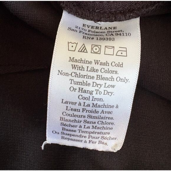 Everlane Black Pull On Pants Women XL Stretch Organic Cotton Stretch Casual - Picture 5 of 7